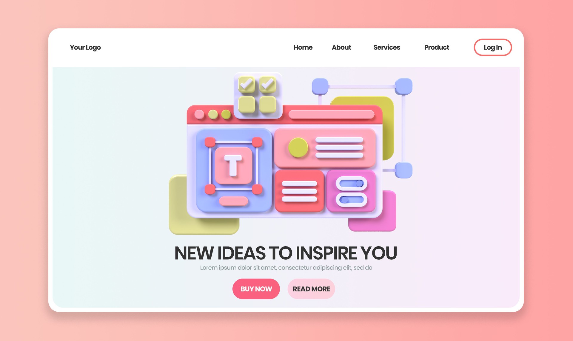 Desarrollo web para UI UX diseño concepto ilustración plantilla de página de destino fondo de idea de negocio